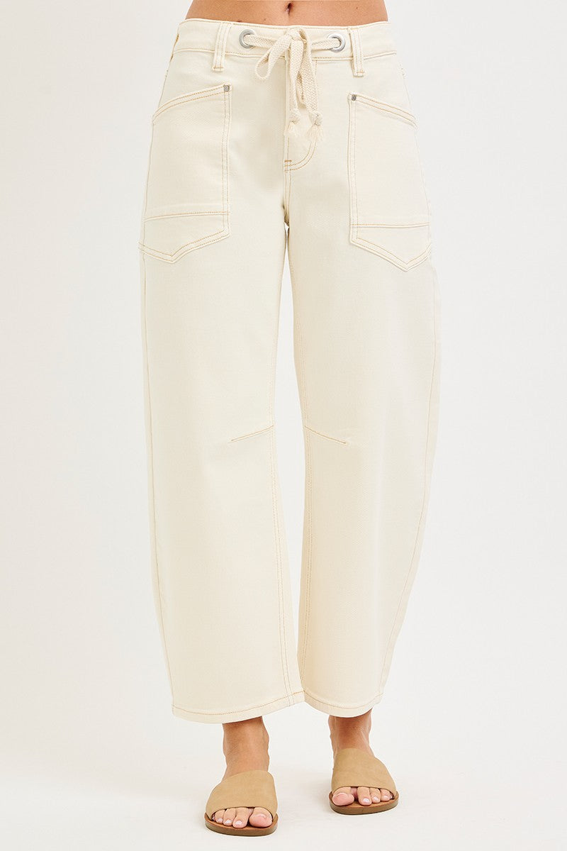 Risen Slouchy Crop Barrel Jeans