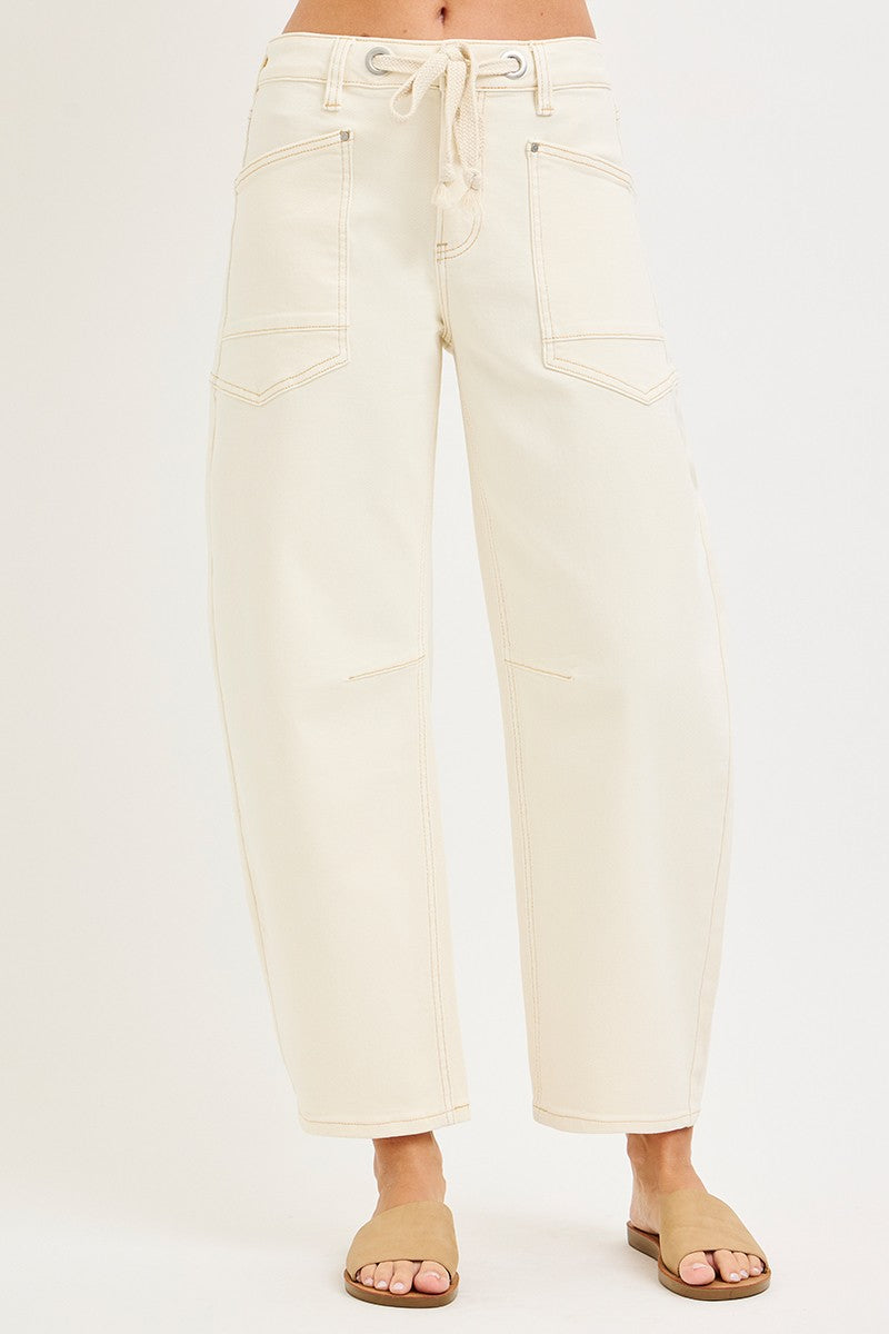 Risen Slouchy Crop Barrel Jeans