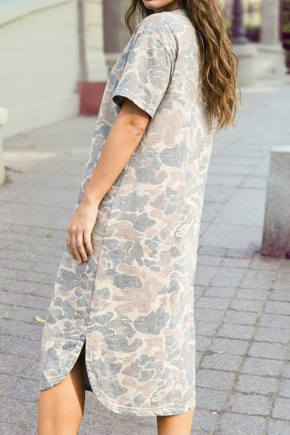 Camo Midi T-Shirt Dress