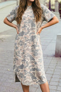 Camo Midi T-Shirt Dress