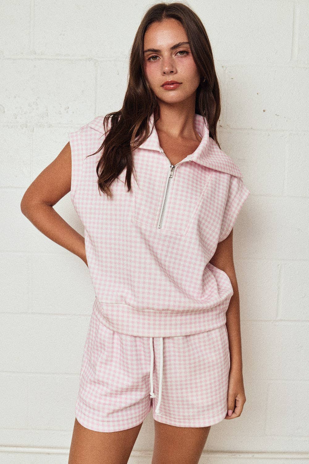 Pink Gingham Set
