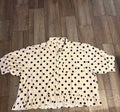 PLUS - Peplum Polka Dot Top