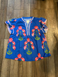 PLUS - Blue Floral Top