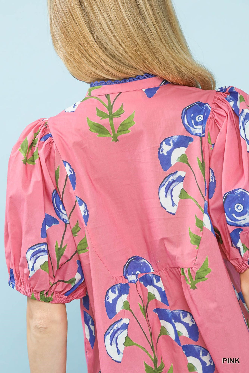Pink Flowered Shirt
