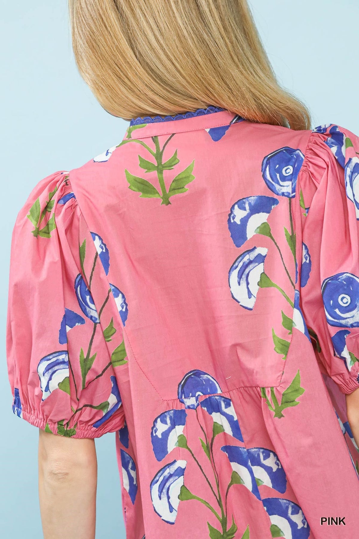 Pink Flowered Shirt