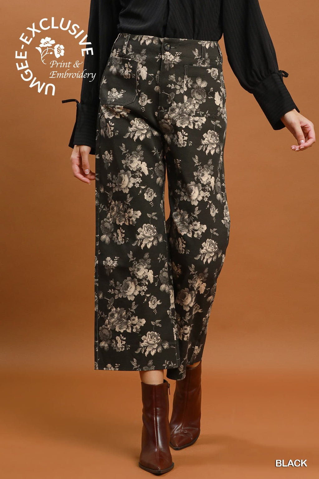 Floral Cropped Pants