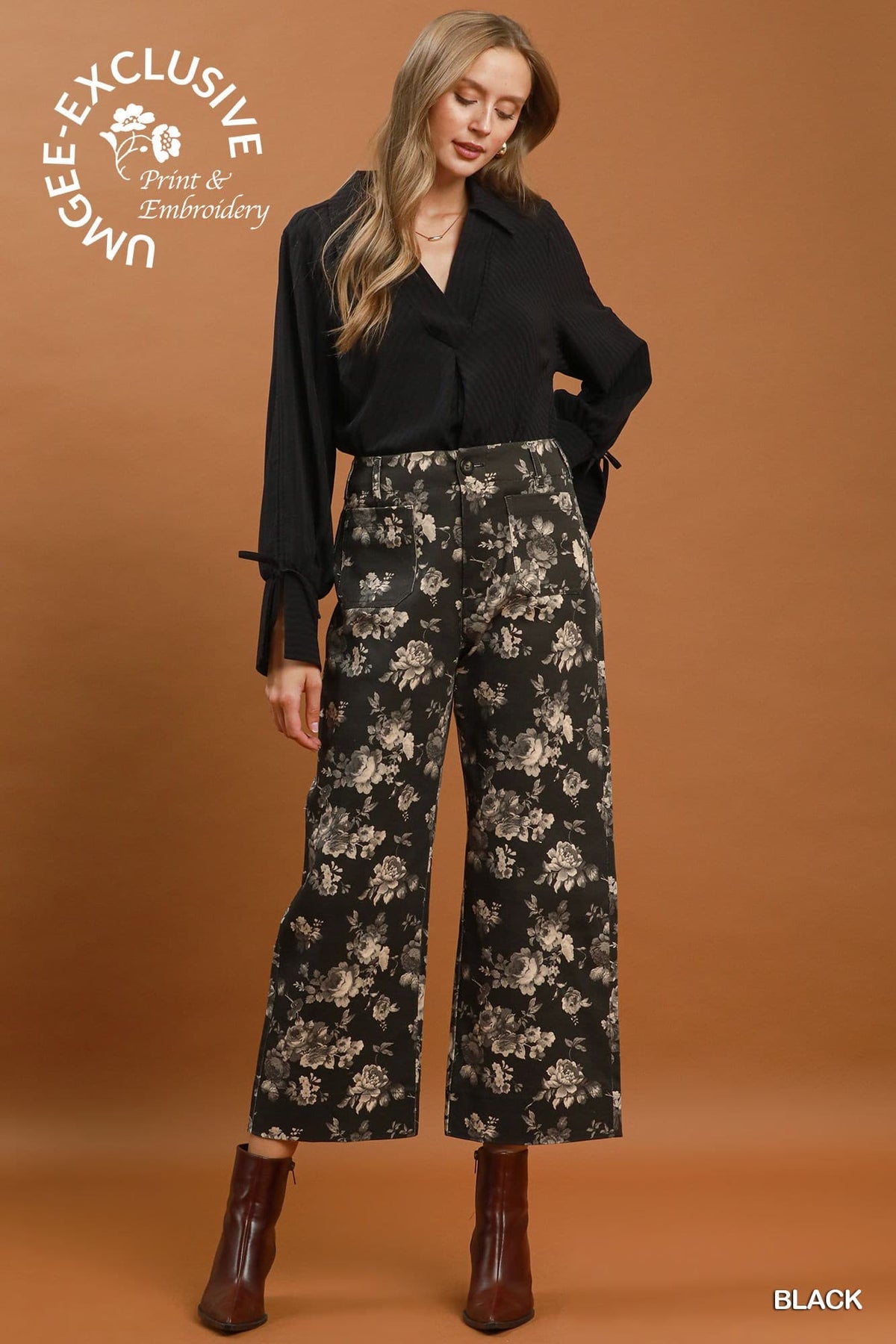 Floral Cropped Pants