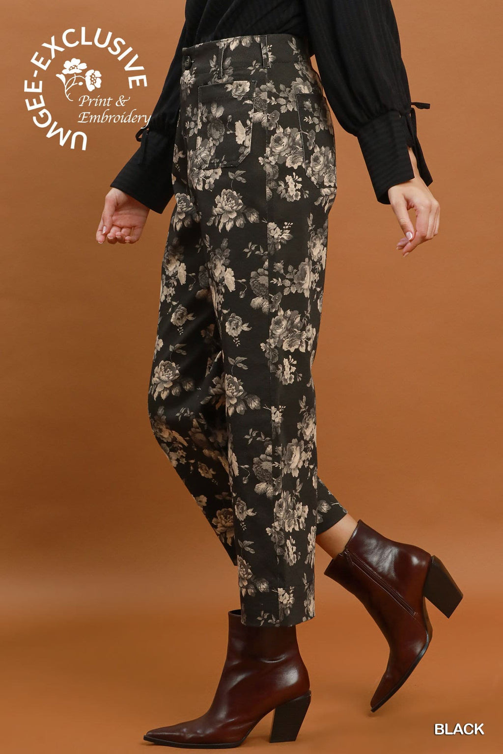 Floral Cropped Pants