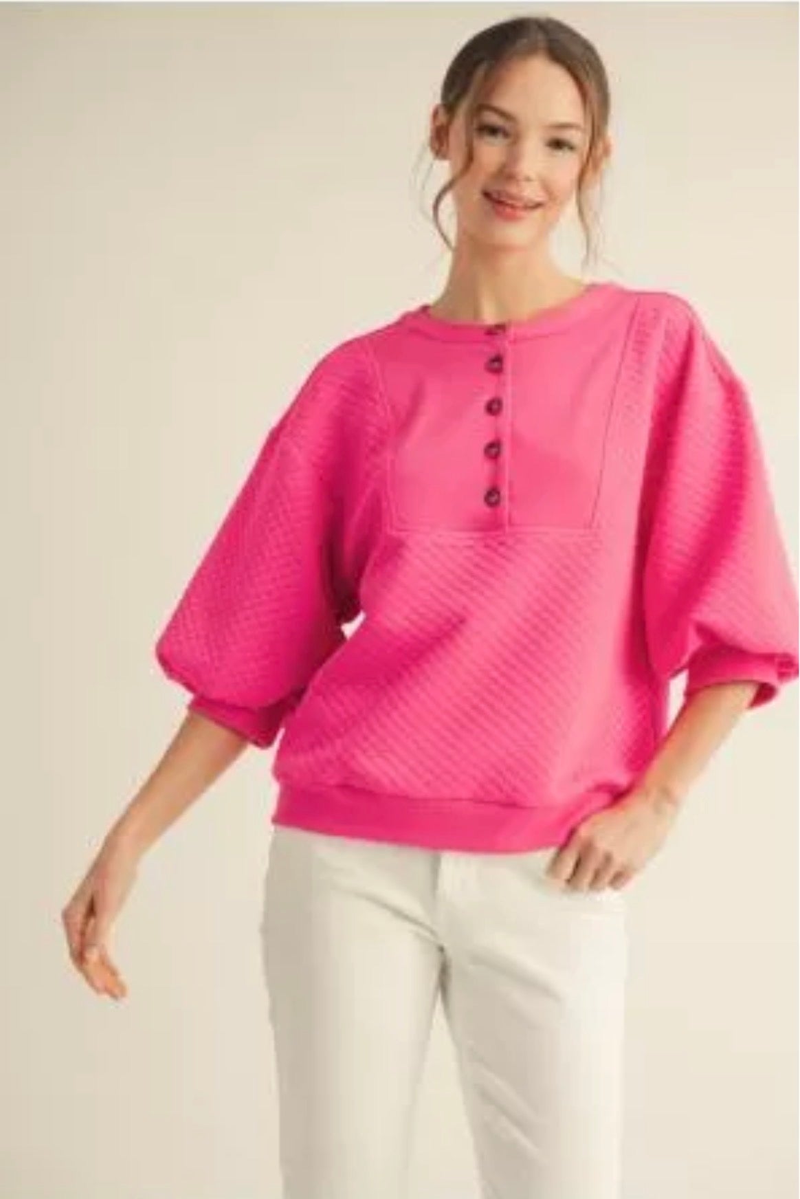 Hot Pink Quilted Top