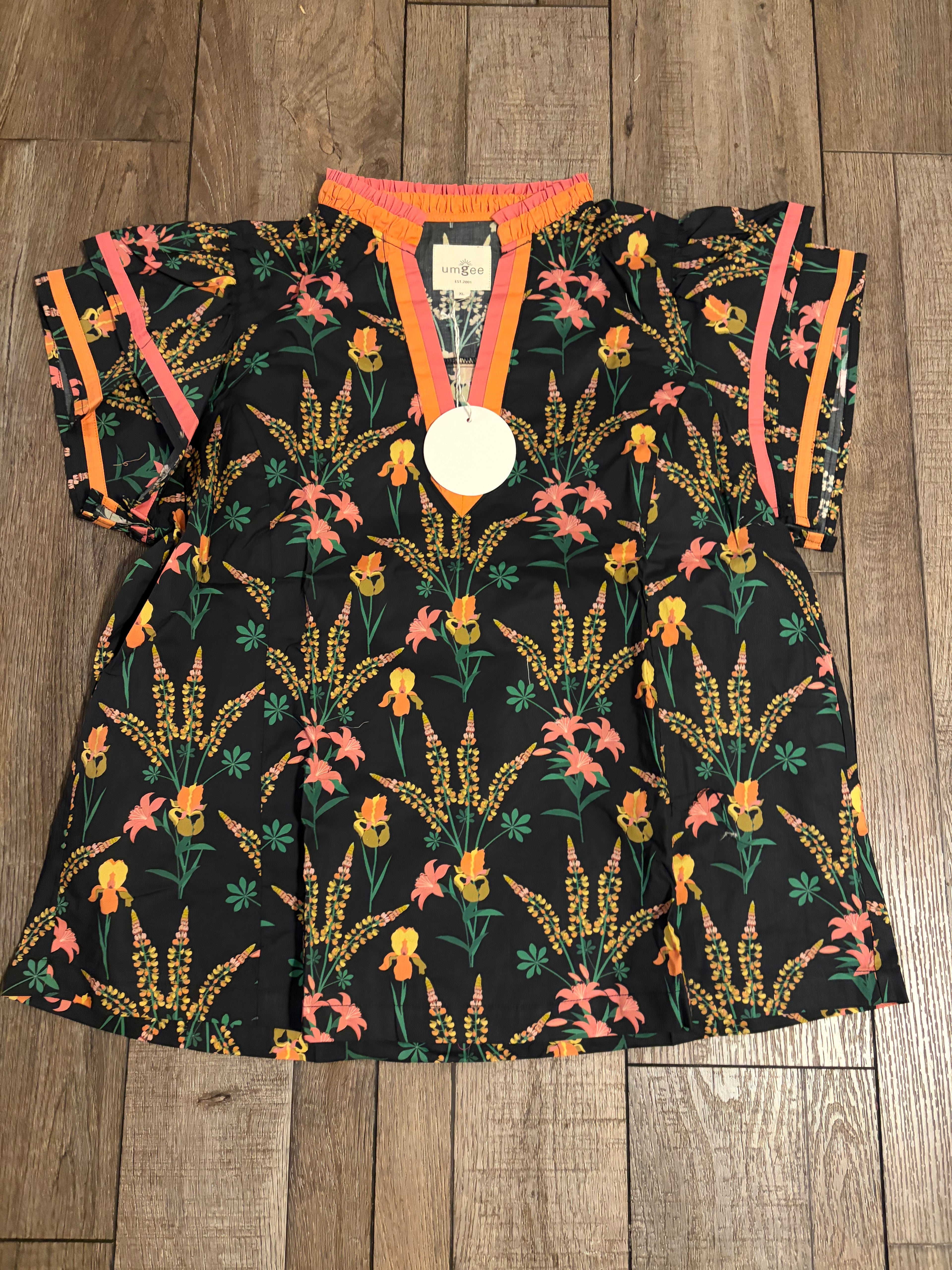 PLUS - Black & Orange Top