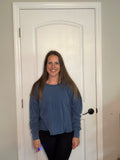 Long Sleeve Open Back Top