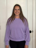 Lilac Ribbed Long Sleeve Shirt