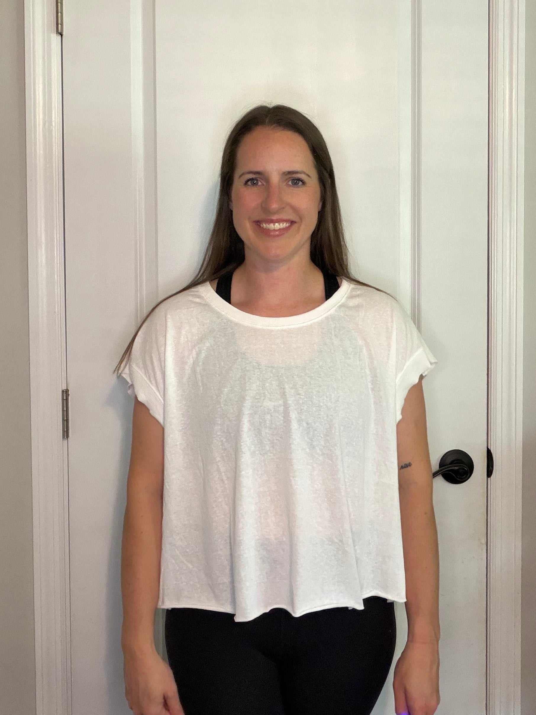 Short Sleeve Open Back Shirt