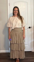 Taupe Flowy Skirt