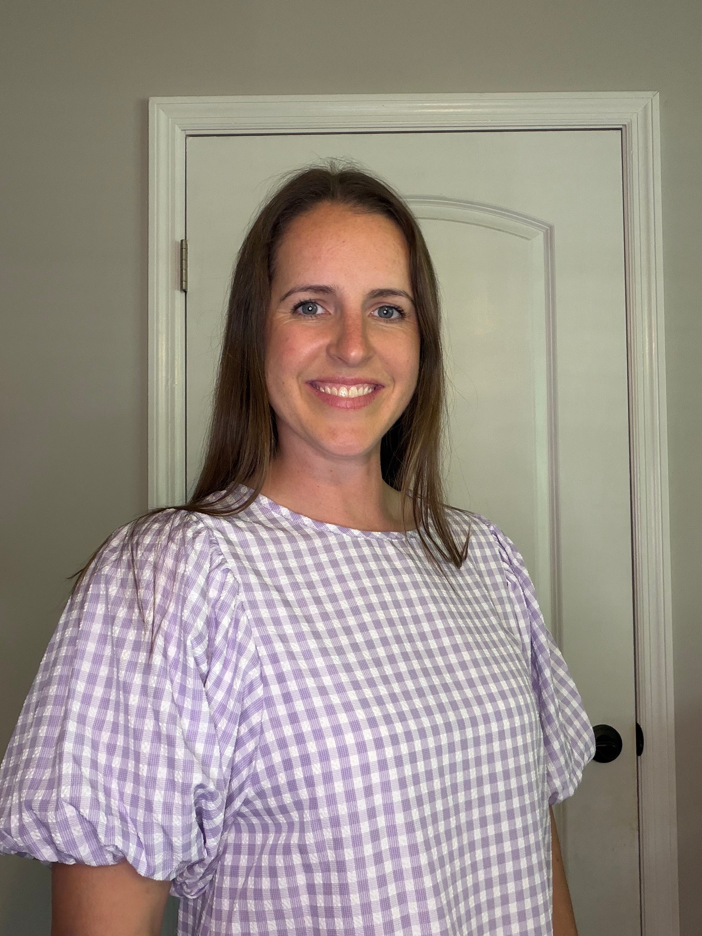 Lavender Gingham Blouse