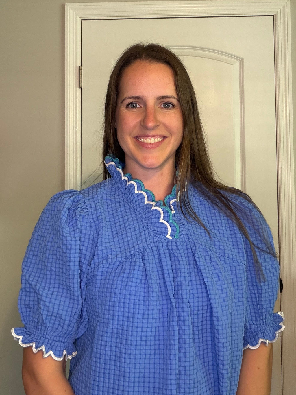 Double Ruffled Neck Top