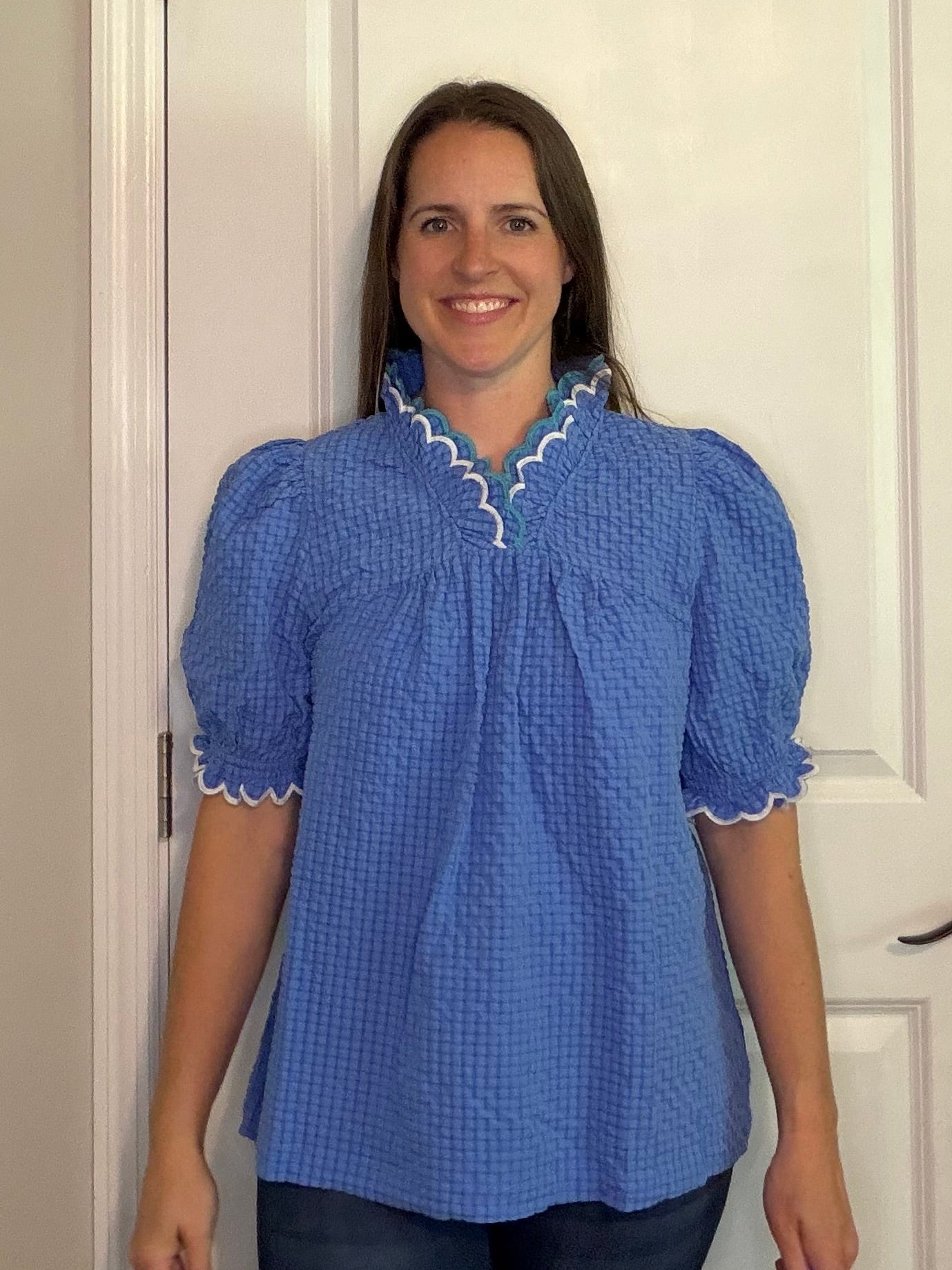 Double Ruffled Neck Top