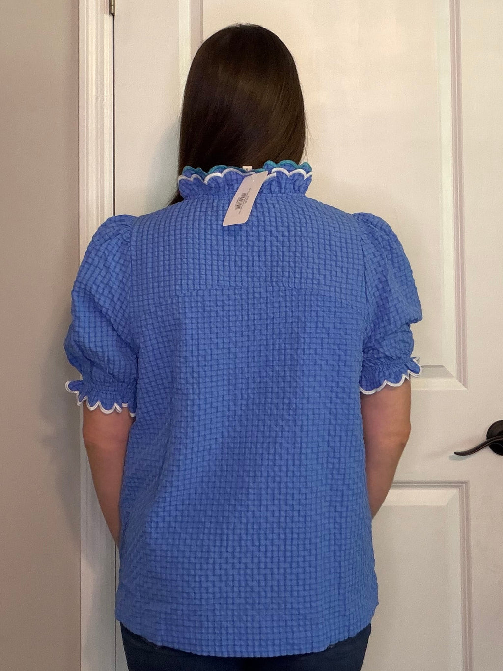 Double Ruffled Neck Top