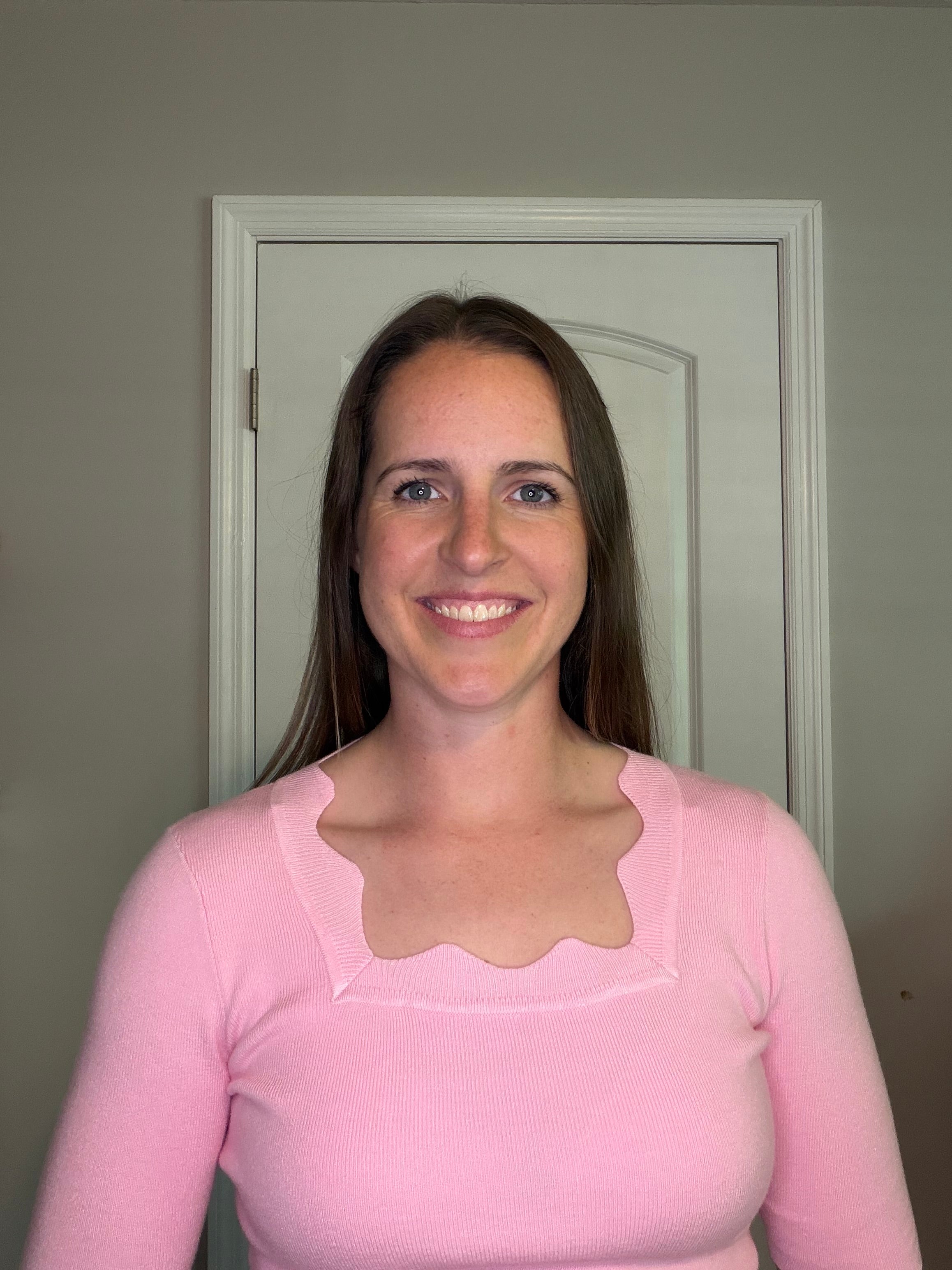 Pink Scalloped Neck Top