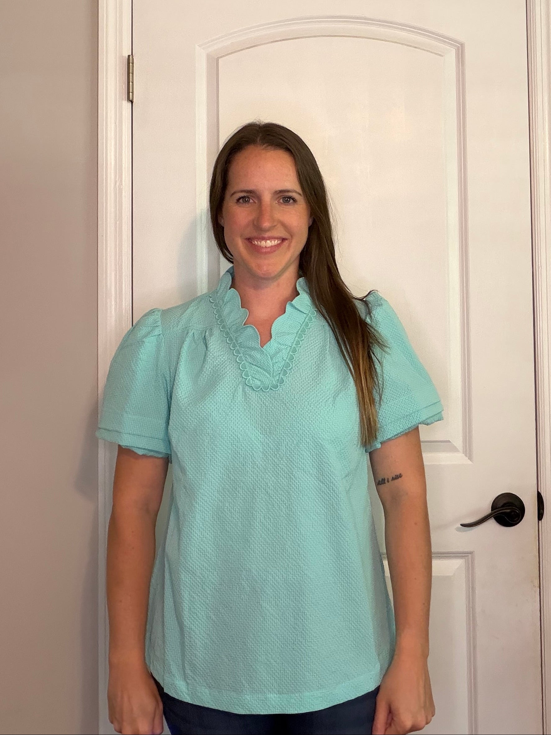 Mint Blue Top