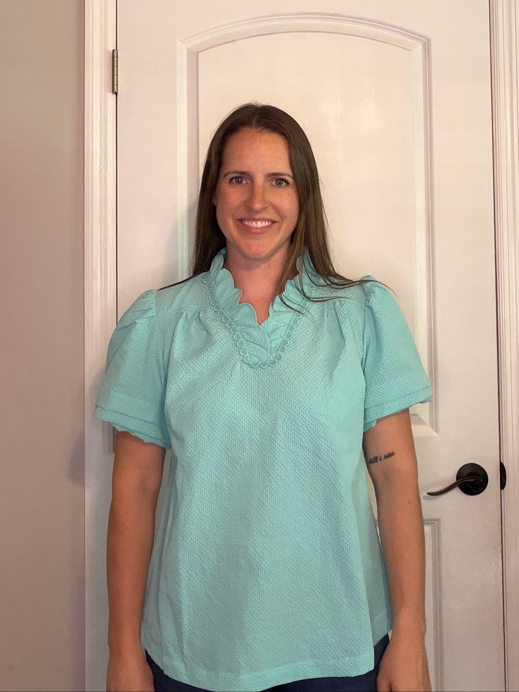 Mint Blue Top