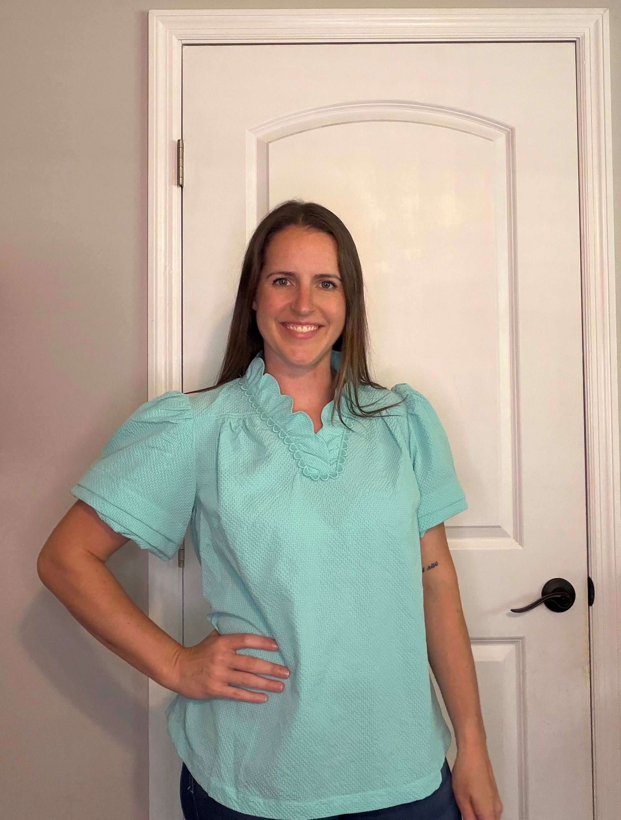 Mint Blue Top