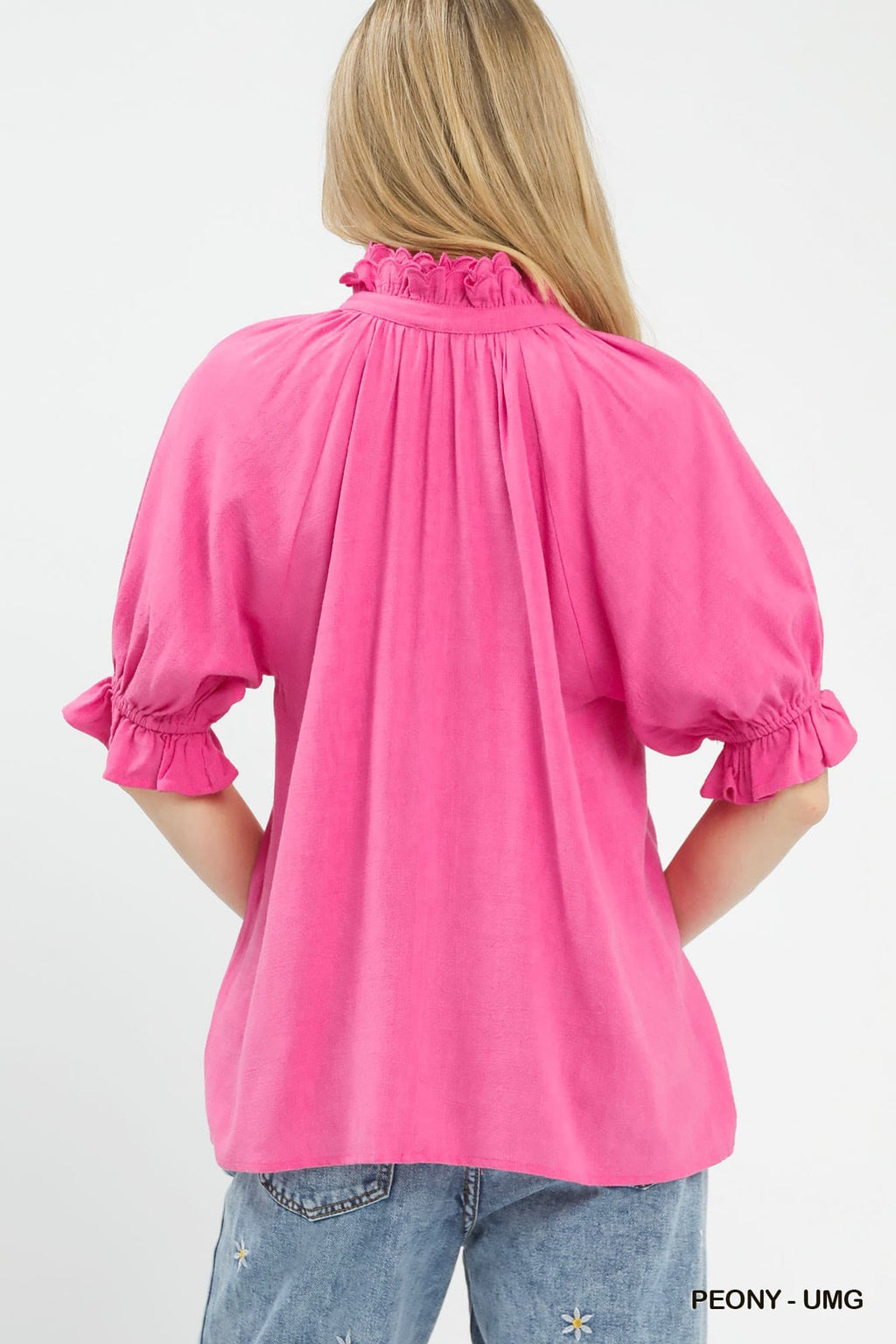 Hot Pink Scalloped Top