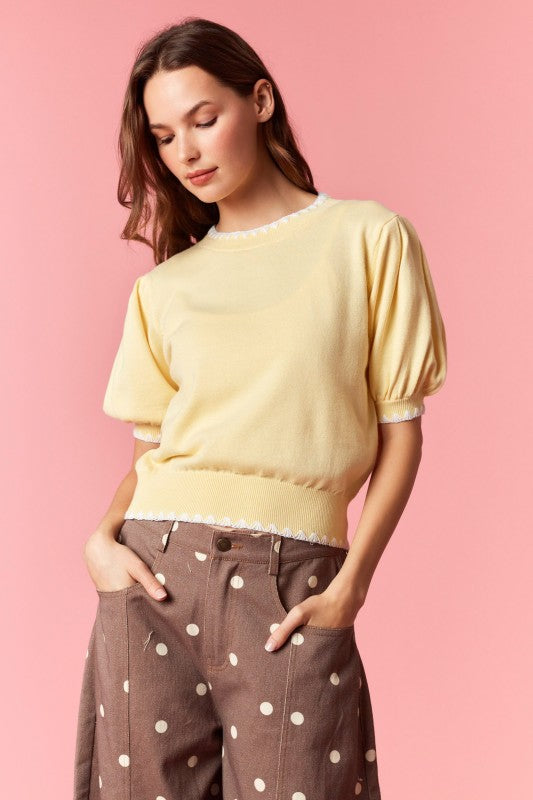Brown Polka Dot Denim Pants