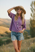 Pink & Purple Striped Top