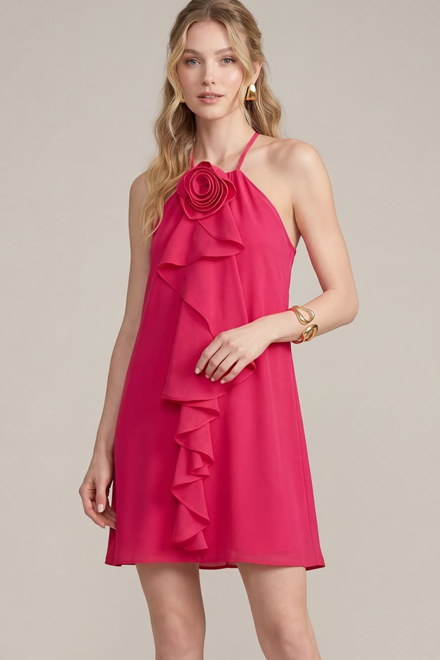 Fuchsia Flower Dress
