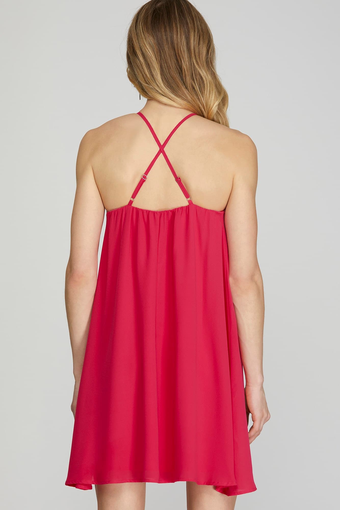 Fuchsia Flower Dress