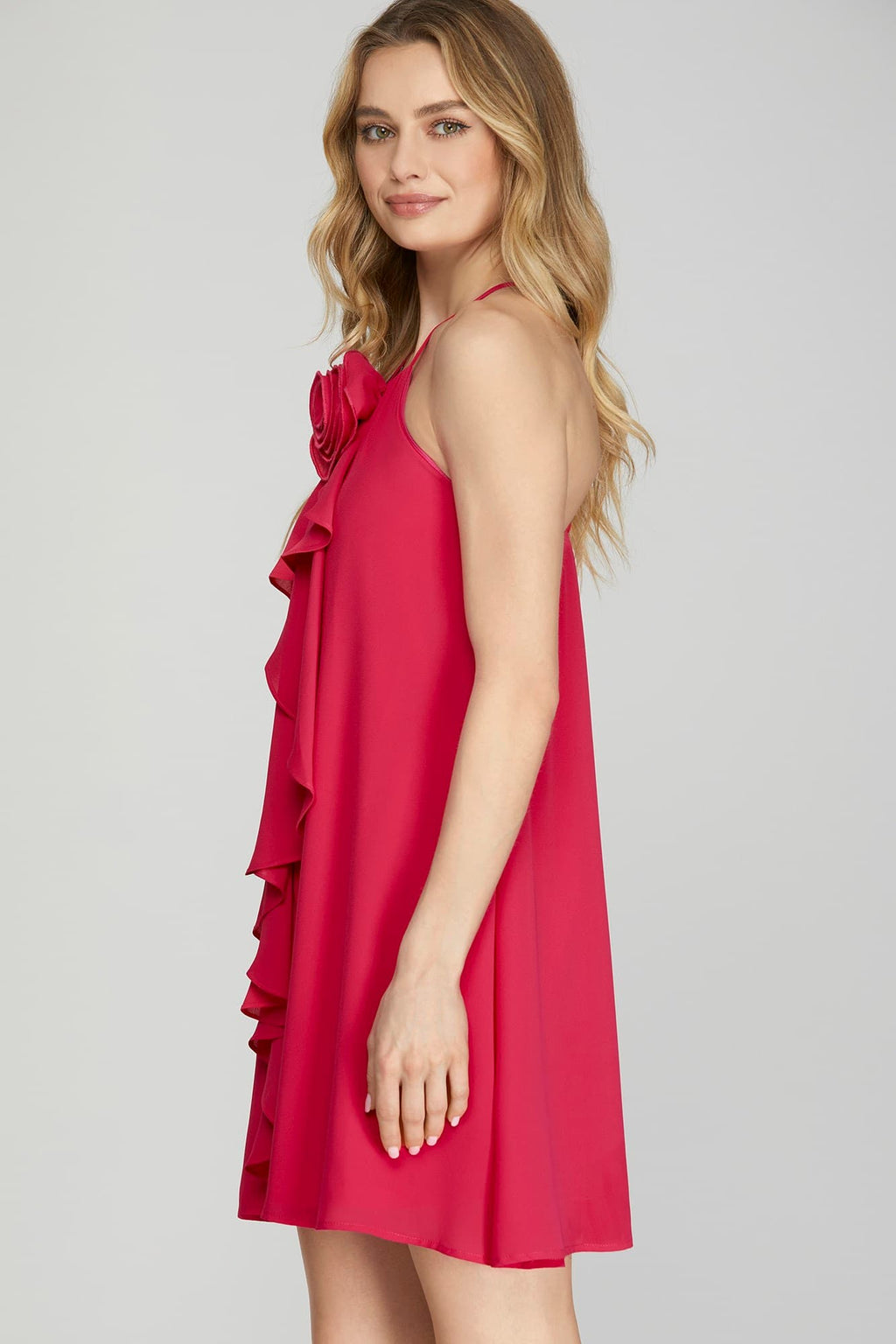 Fuchsia Flower Dress
