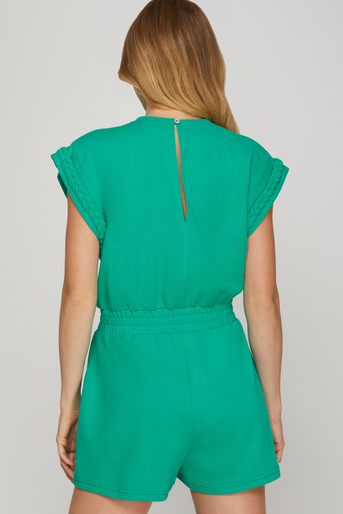 Braided Green Romper