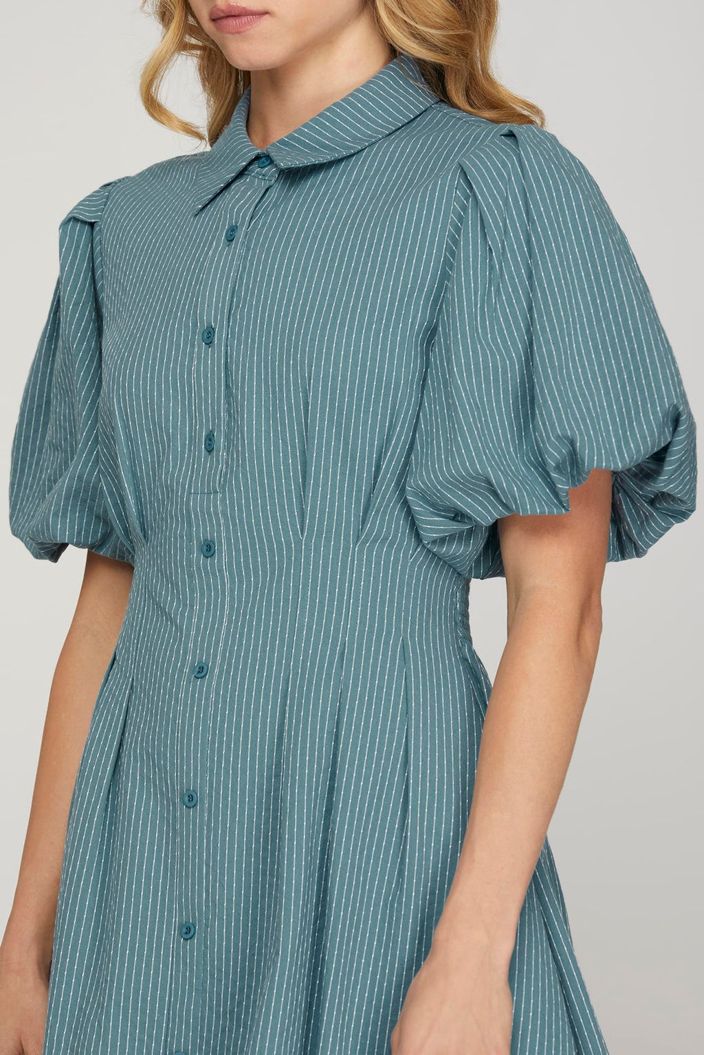 Striped Blue Bubble Dress