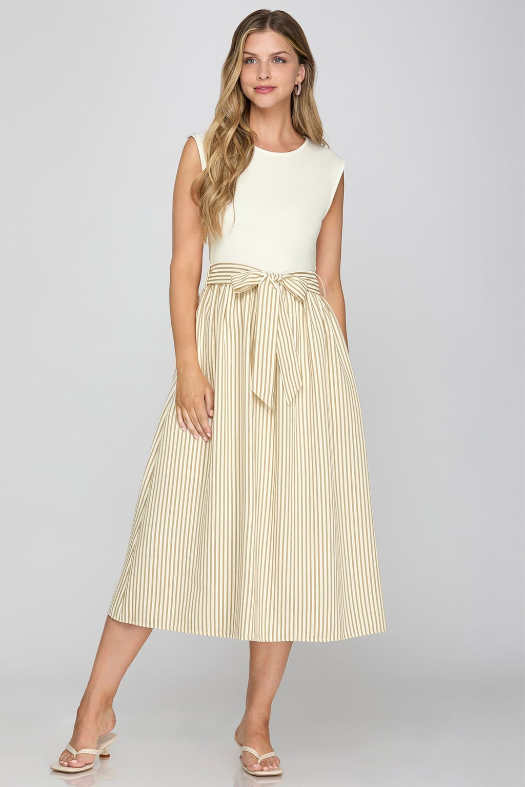 Taupe Bow Dress