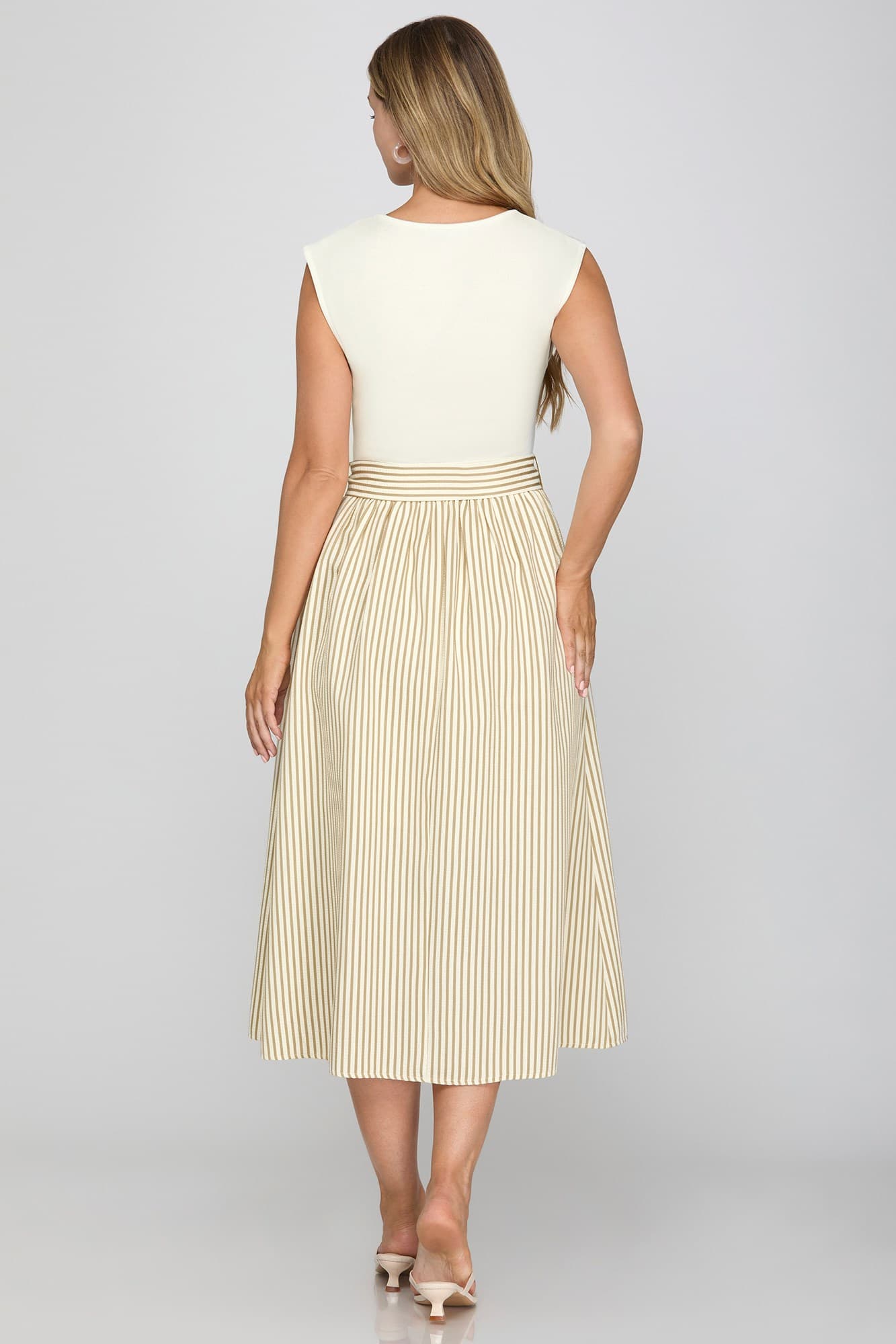 Taupe Bow Dress