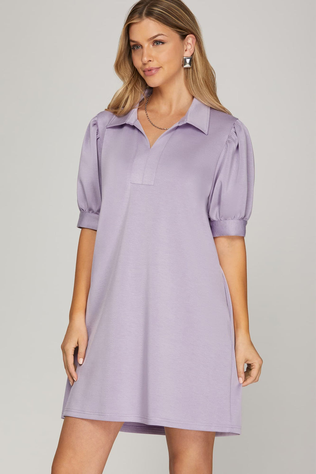 Light Purple Scuba Dress