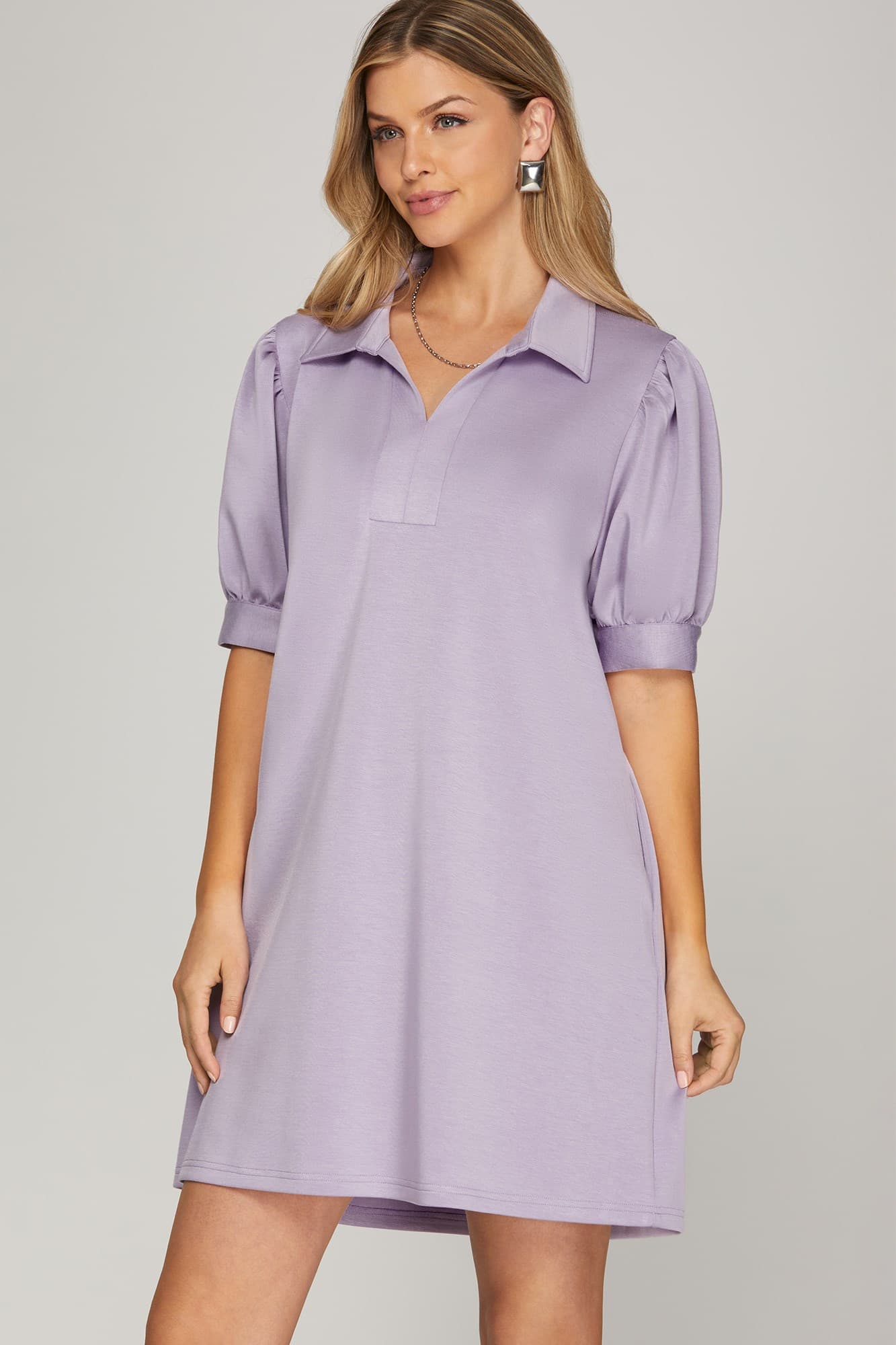 Light Purple Scuba Dress