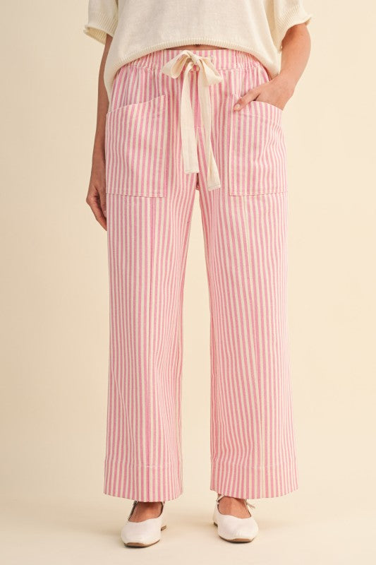 Pink Striped Pants