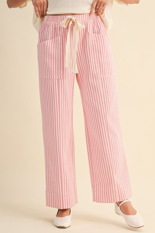 Pink Striped Pants