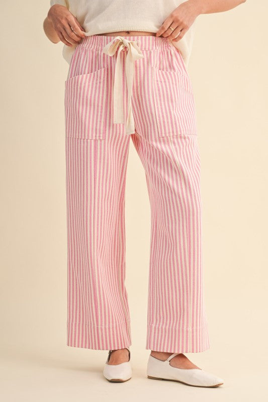 Pink Striped Pants
