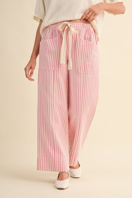 Pink Striped Pants