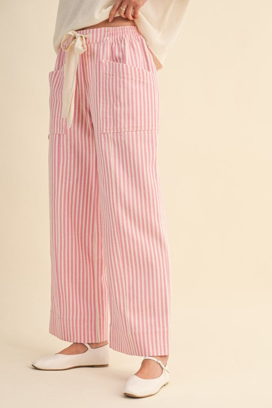Pink Striped Pants