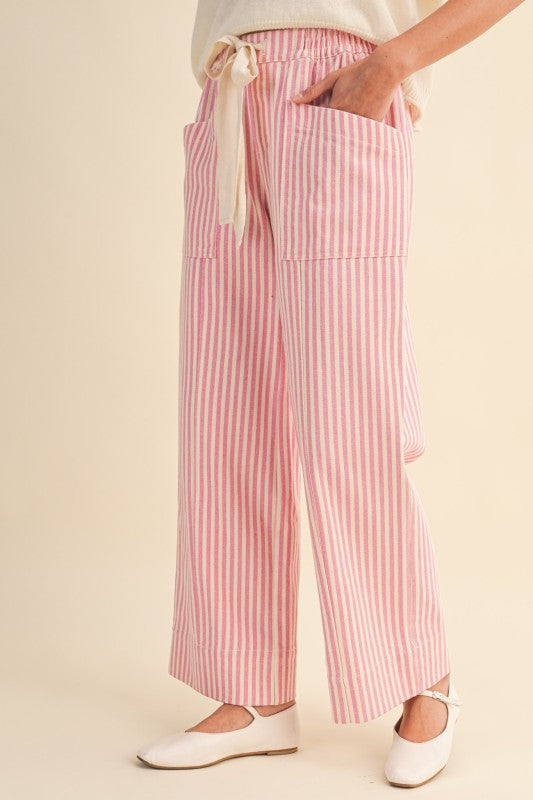 Pink Striped Pants