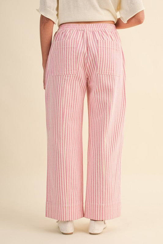 Pink Striped Pants