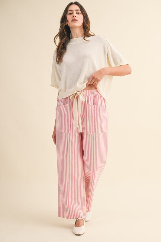 Pink Striped Pants