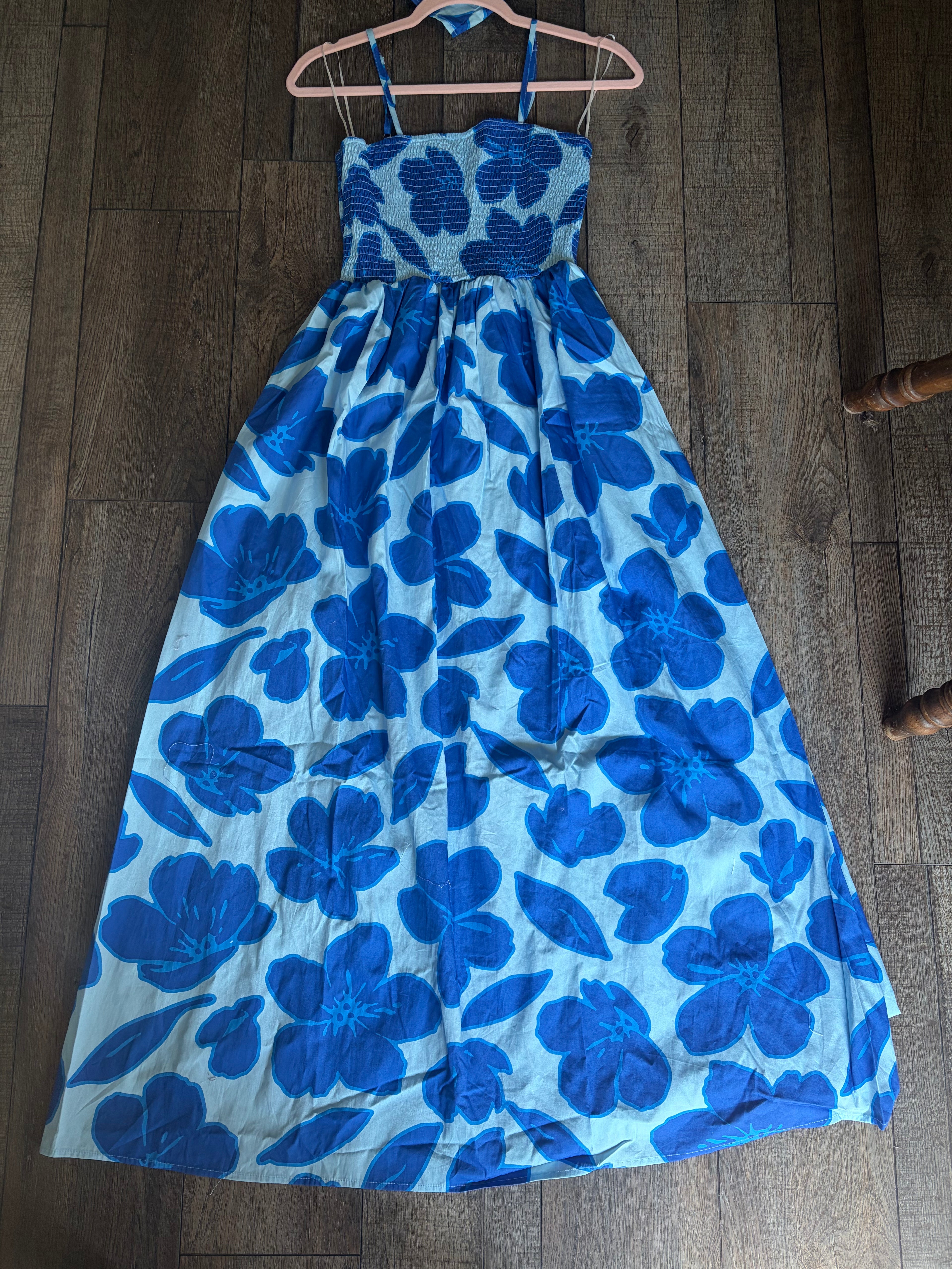 Blue Floral Maxi Dress