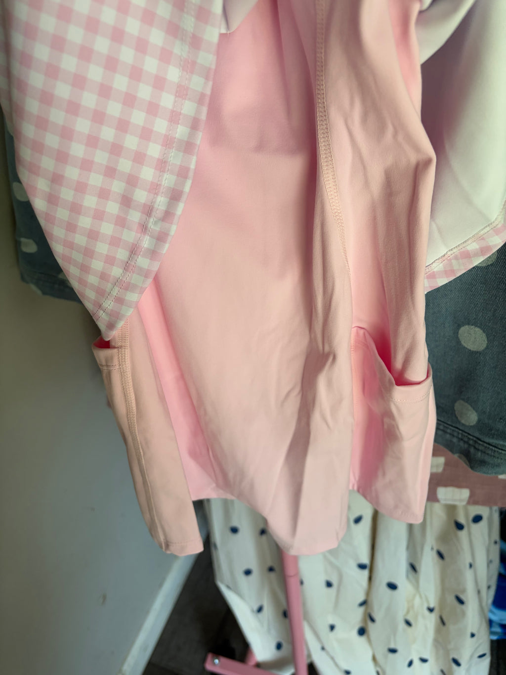 Pink Gingham Athletic Dress