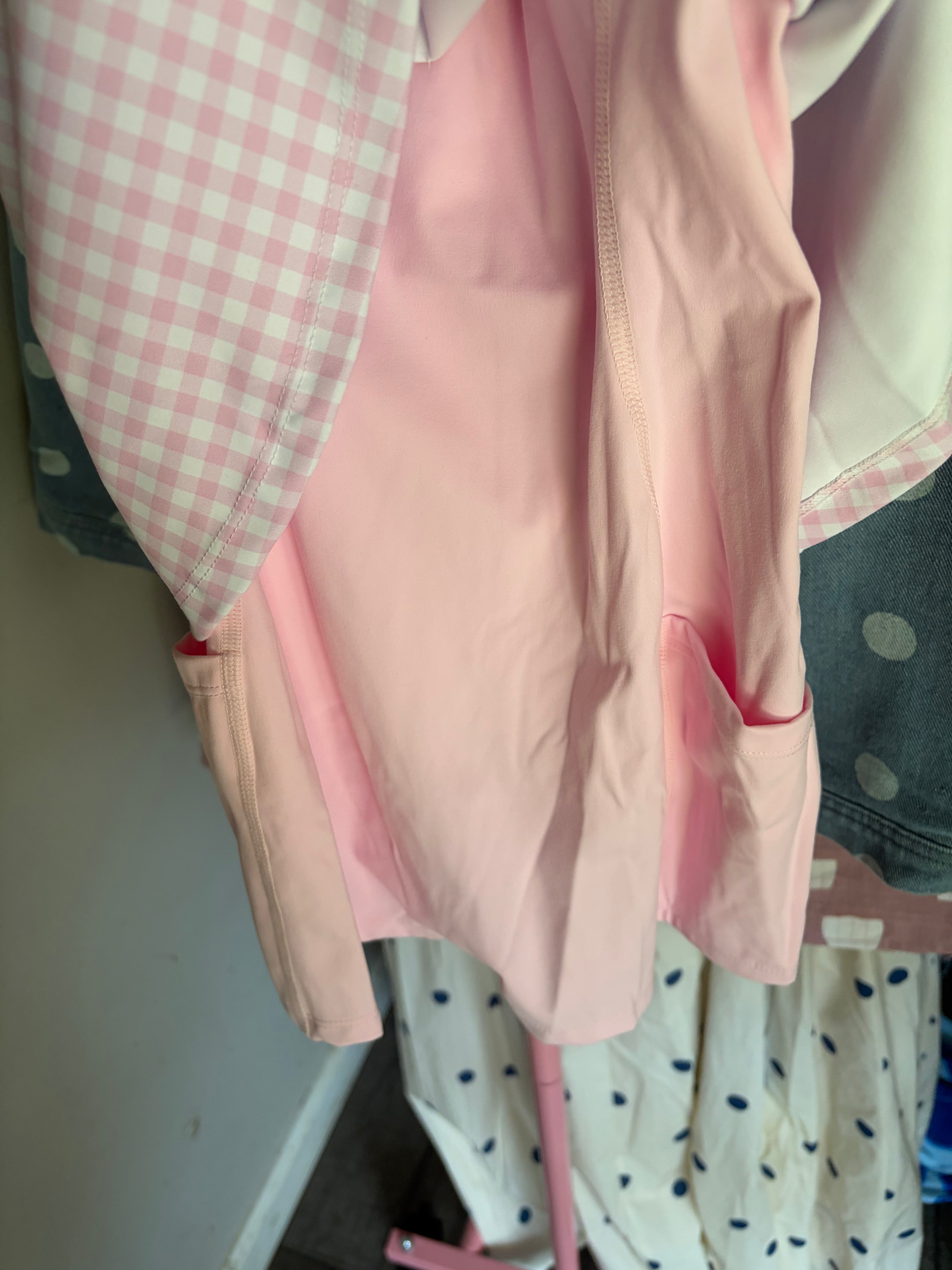 Pink Gingham Athletic Dress