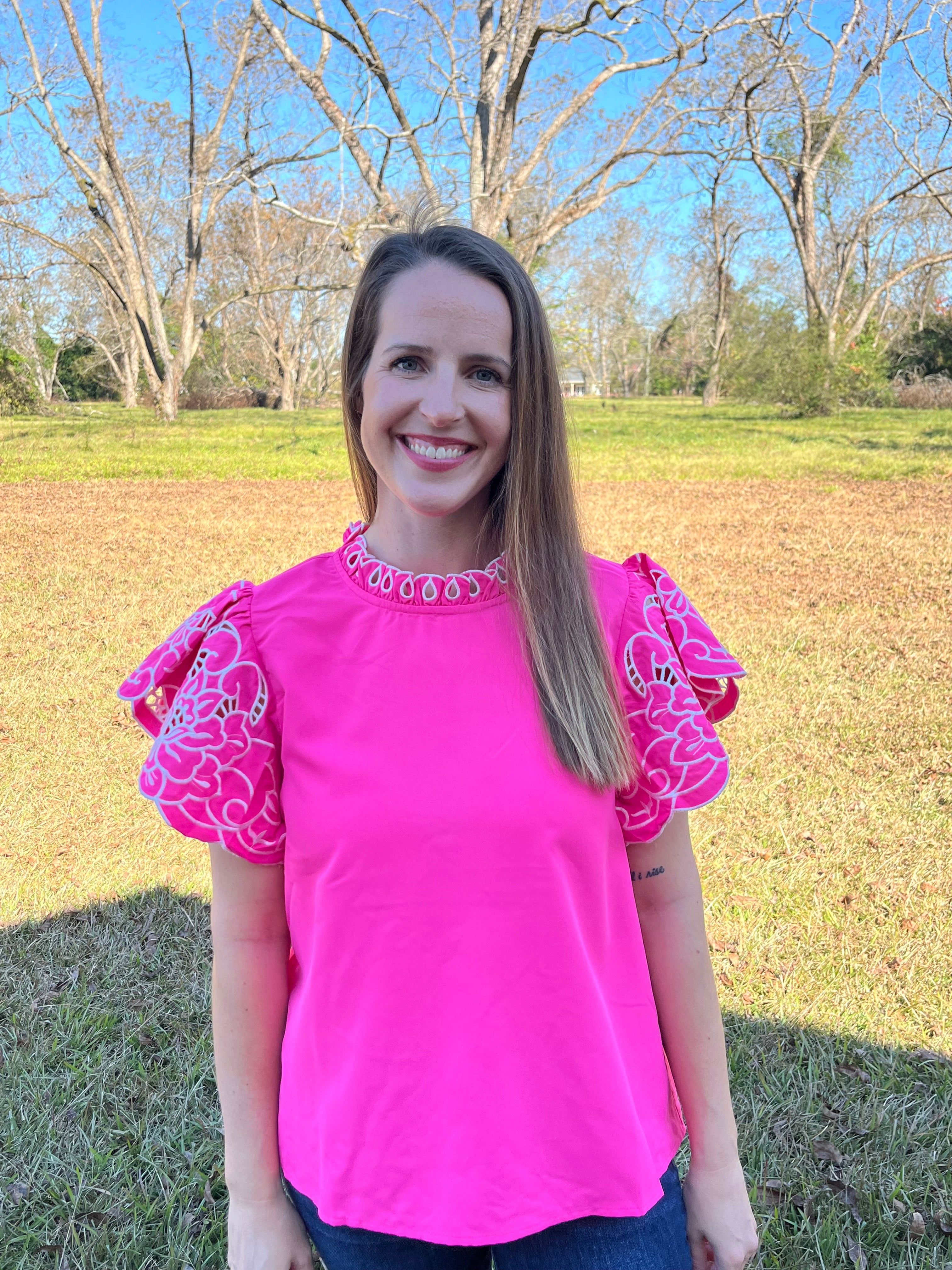 Pink Short Sleeve Top